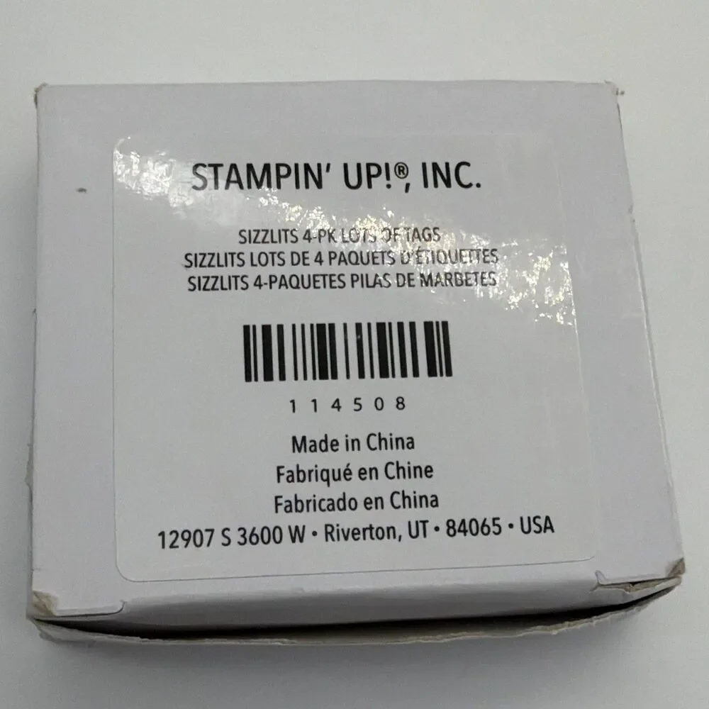 Stampin' Up! SIZZLITS lots of tags four pack set